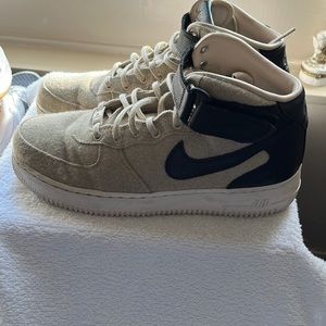 Nike AF1 07 Mid Textile Leather Women shoes size 9.5 857666-001 2016